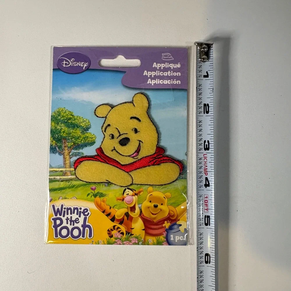 Disney Winnie the Pooh Iron On Appliqué Patch Simplicity Embroidered Yellow Red